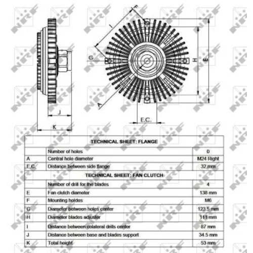 Spojka ventilátora chladenia NRF 49520 - obr. 4