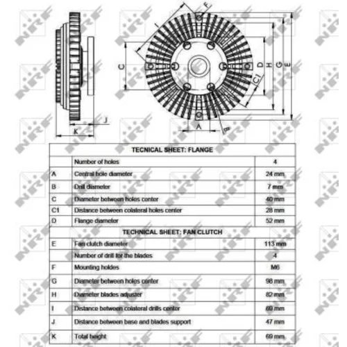 Spojka ventilátora chladenia NRF 49558 - obr. 4