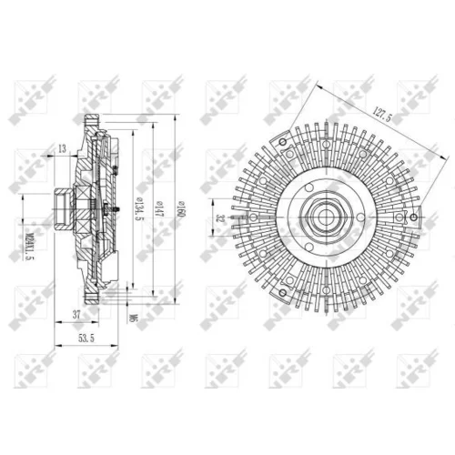 Spojka ventilátora chladenia NRF 49568 - obr. 4