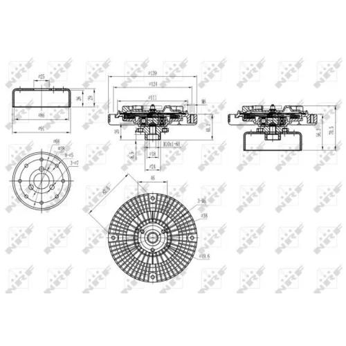 Spojka ventilátora chladenia NRF 49584 - obr. 4