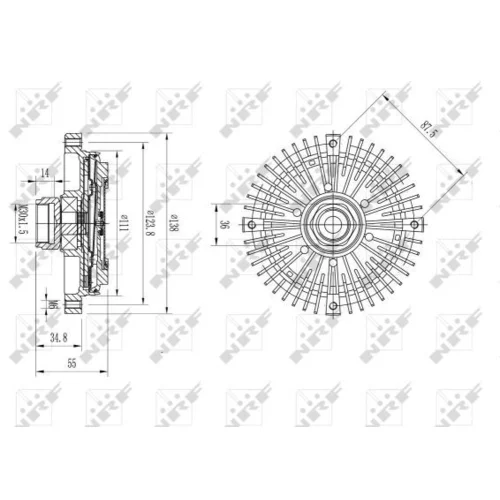 Spojka ventilátora chladenia NRF 49595 - obr. 4