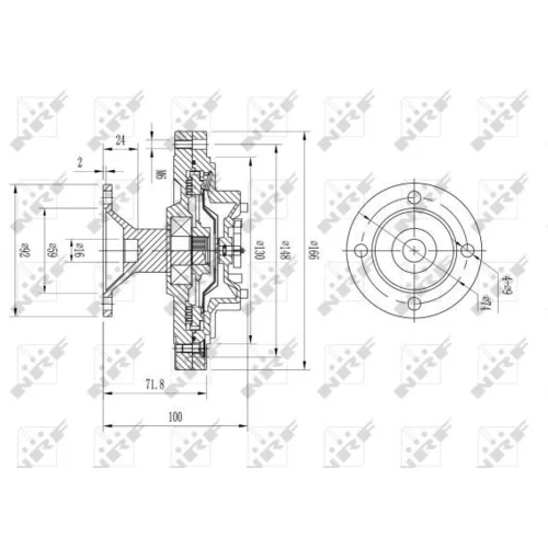 Spojka ventilátora chladenia NRF 49612 - obr. 1