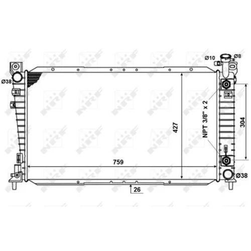 Chladič motora NRF 50334 - obr. 4