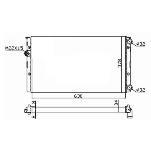 Chladič motora NRF 50455 - obr. 4