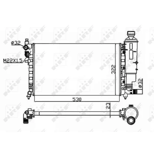 Chladič motora NRF 50471 - obr. 3