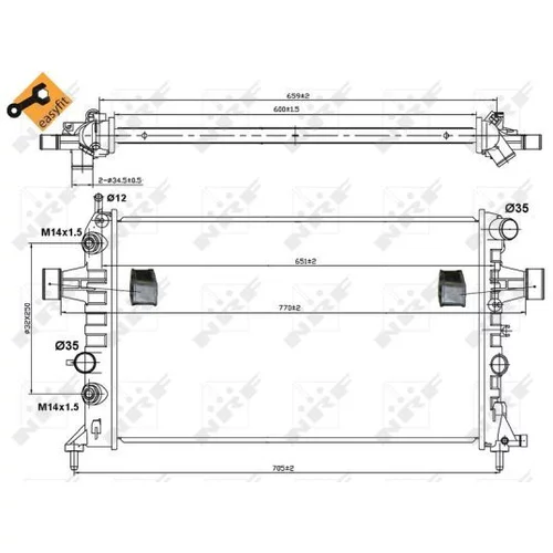 Chladič motora NRF 50562 - obr. 4