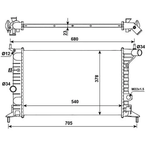 Chladič motora NRF 509516 - obr. 3