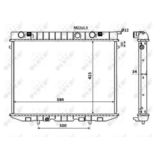 Chladič motora NRF 509532 - obr. 3