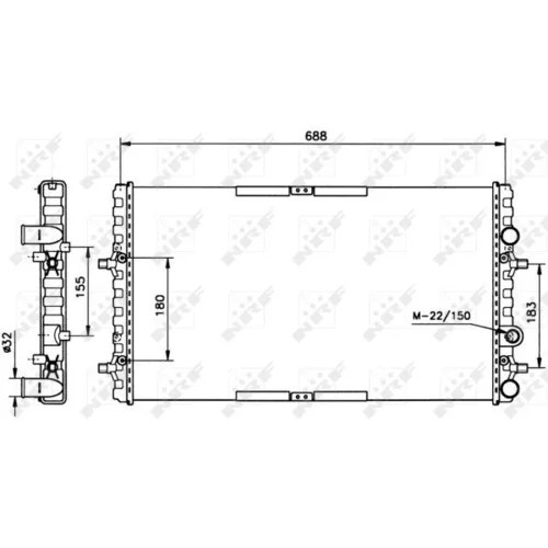 Chladič motora NRF 52160 - obr. 3