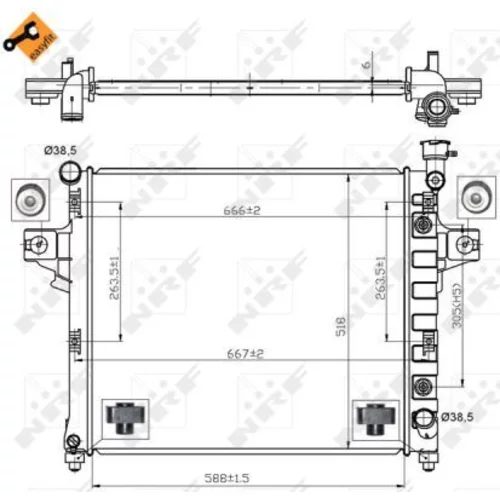 Chladič motora NRF 53031 - obr. 2