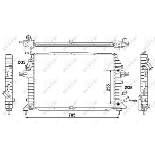 Chladič motora NRF 53082 - obr. 3