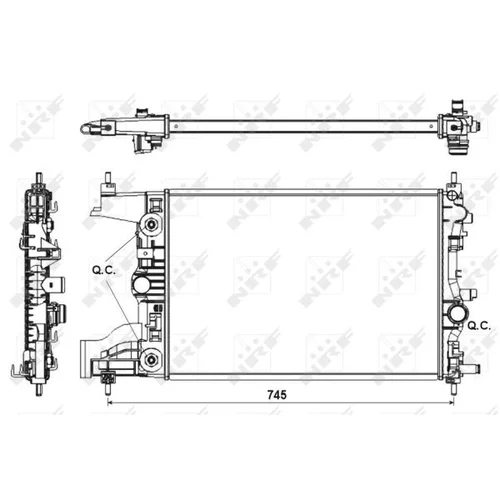 Chladič motora NRF 53153