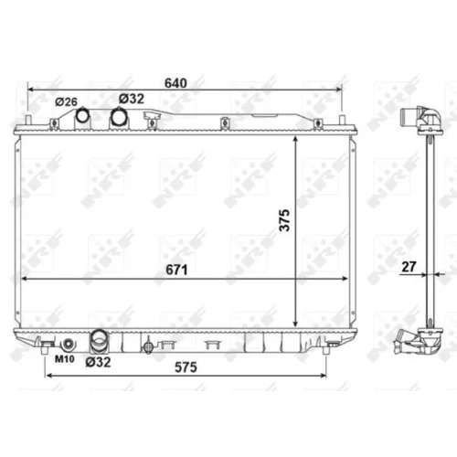 Chladič motora NRF 53186 - obr. 3