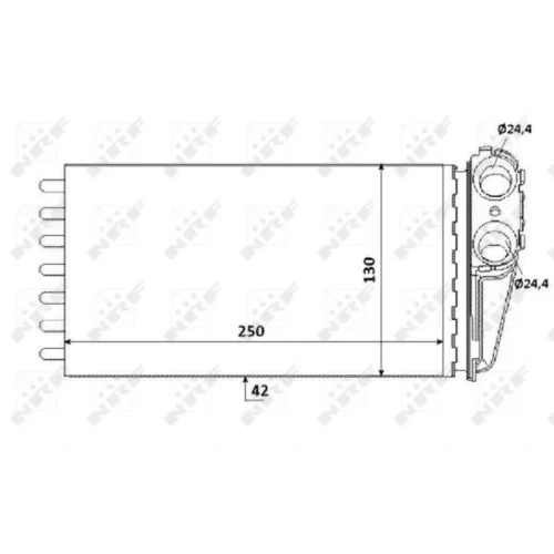 Výmenník tepla vnútorného kúrenia NRF 53560 - obr. 1