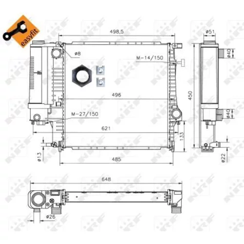 Chladič motora 53849 /NRF/ - obr. 3