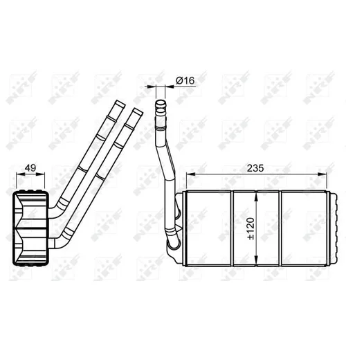 Výmenník tepla vnútorného kúrenia NRF 54264 - obr. 4