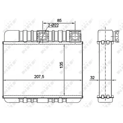 Výmenník tepla vnútorného kúrenia NRF 54277 - obr. 4