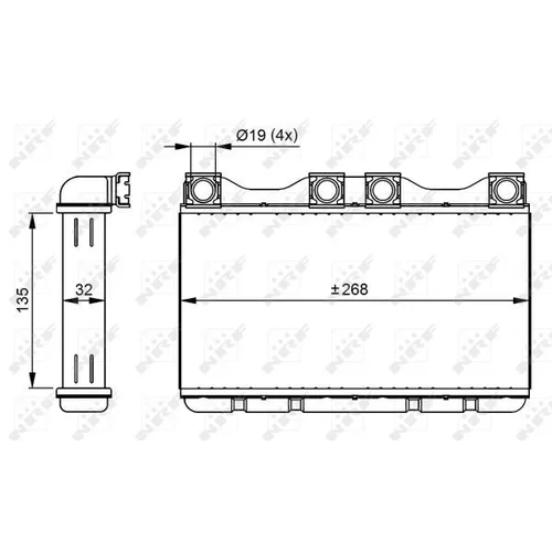 Výmenník tepla vnútorného kúrenia NRF 54283 - obr. 4