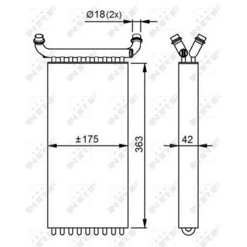 Výmenník tepla vnútorného kúrenia NRF 54293 - obr. 4