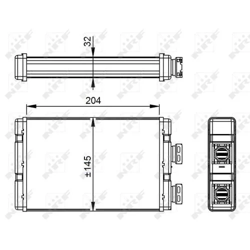 Výmenník tepla vnútorného kúrenia NRF 54295 - obr. 4