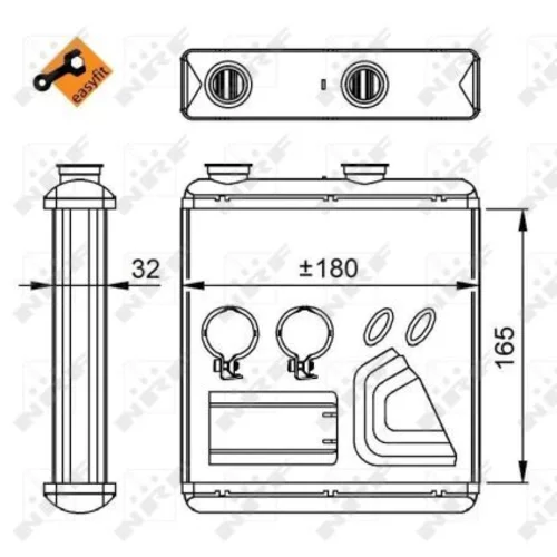 Výmenník tepla vnútorného kúrenia NRF 54298 - obr. 4