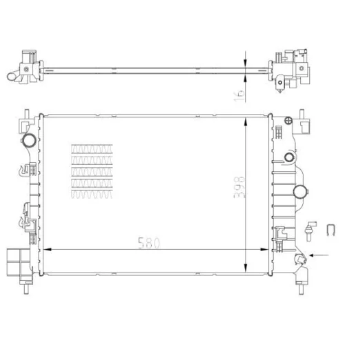 Chladič motora NRF 550003