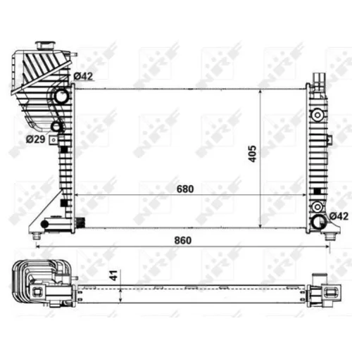 Chladič motora NRF 55349A