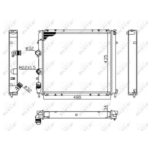 Chladič motora NRF 58075A