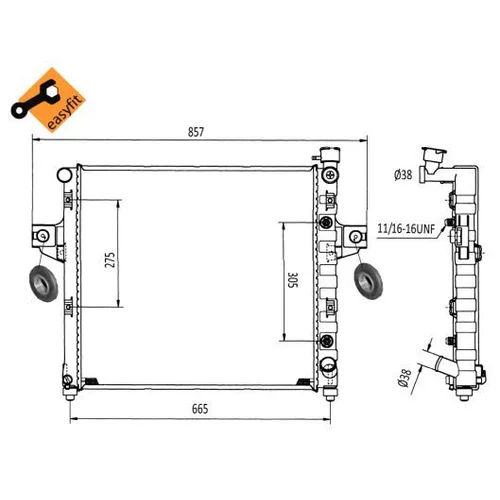 Chladič motora NRF 58113 - obr. 3