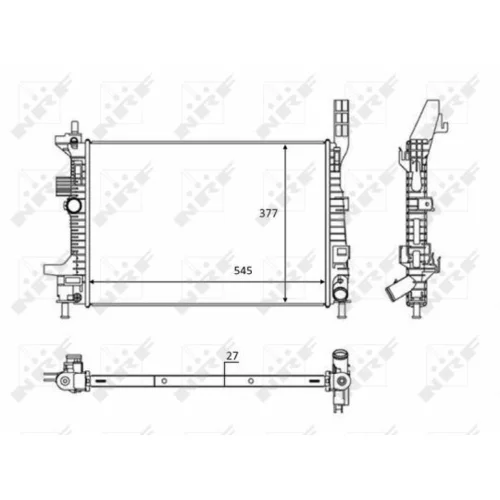 Chladič motora NRF 58284 - obr. 4