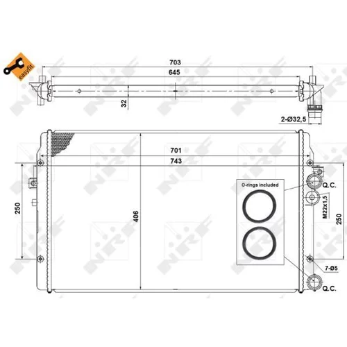 Chladič motora NRF 58334 - obr. 3