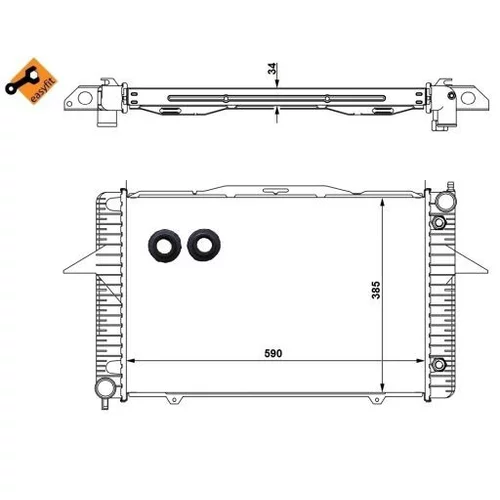 Chladič motora NRF 58343 - obr. 3