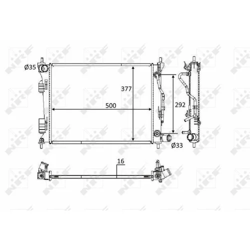 Chladič motora NRF 58556 - obr. 3