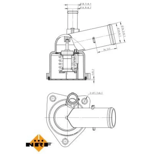 Termostat chladenia NRF 725043 - obr. 4