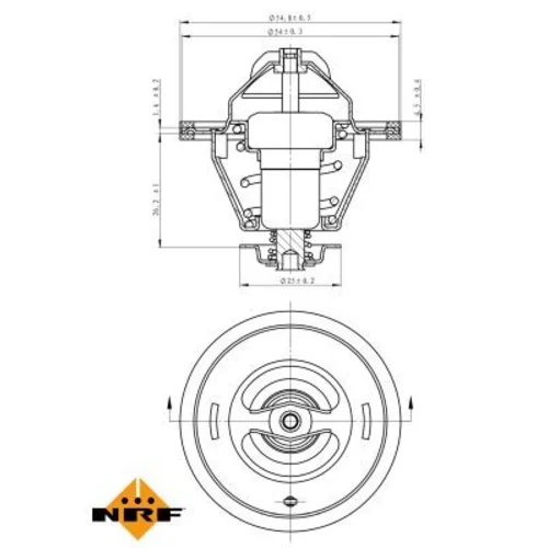 Termostat chladenia NRF 725124 - obr. 4