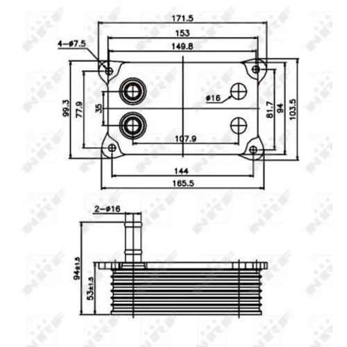 Chladič motorového oleja NRF 31071 - obr. 4