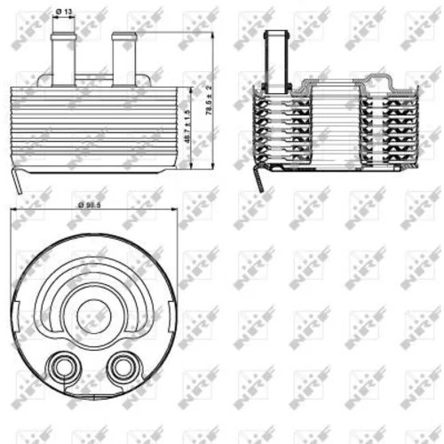 Chladič motorového oleja NRF 31353 - obr. 4