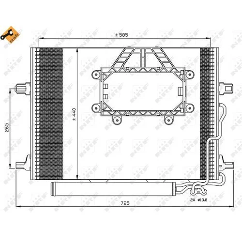 Kondenzátor klimatizácie NRF 350211 - obr. 4