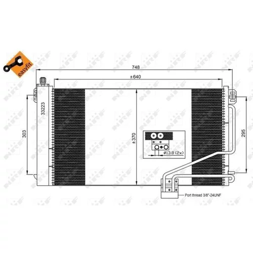 Kondenzátor klimatizácie NRF 350219 - obr. 2