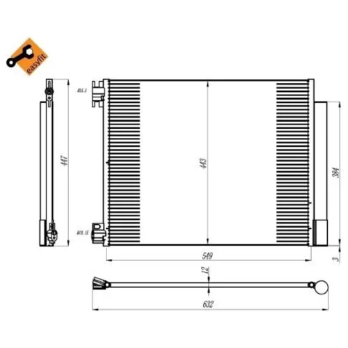 Kondenzátor klimatizácie NRF 350393 - obr. 4