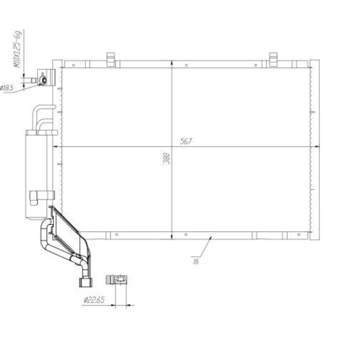 Kondenzátor klimatizácie NRF 350453 - obr. 4