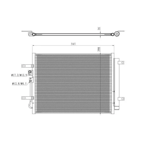 Kondenzátor klimatizácie 350471 /NRF/