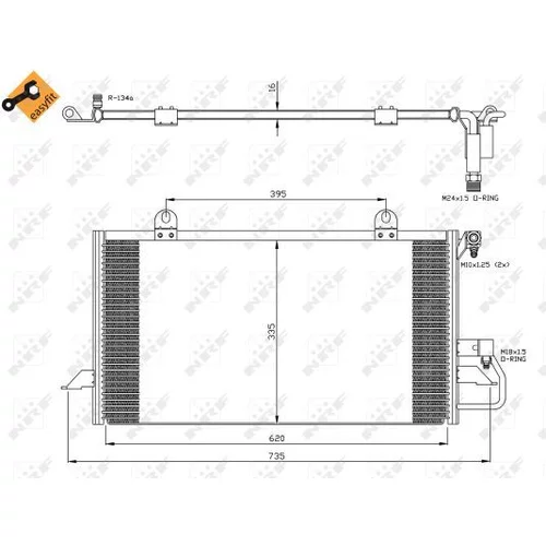 Kondenzátor klimatizácie NRF 35248