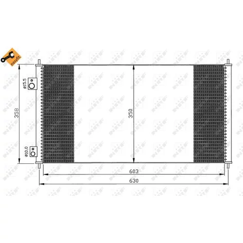 Kondenzátor klimatizácie NRF 35663 - obr. 3