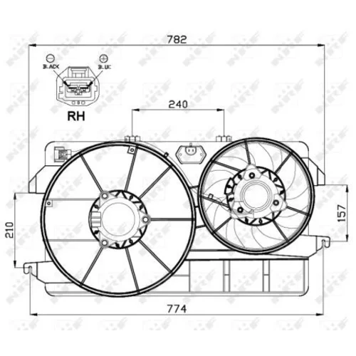 Ventilátor chladenia motora 47000 /NRF/ - obr. 1