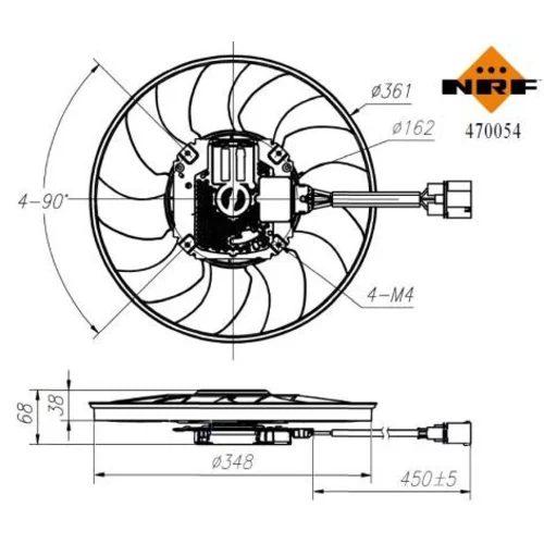 Ventilátor chladenia motora NRF 470054 - obr. 4