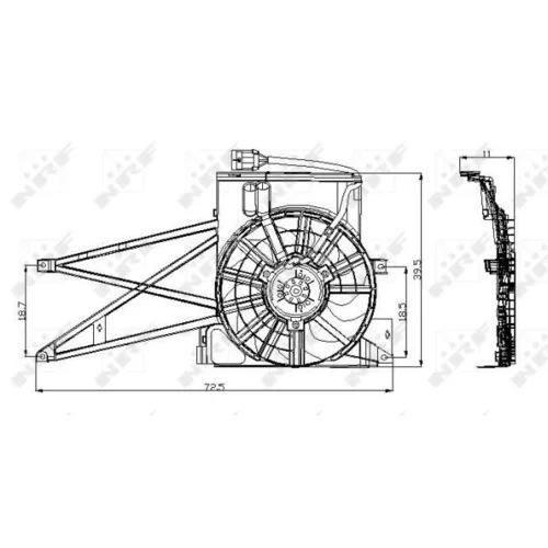 Ventilátor chladenia motora NRF 47013 - obr. 1