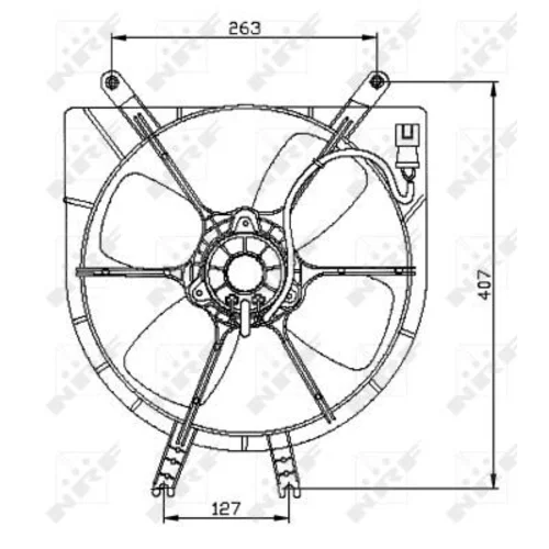 Ventilátor chladenia motora NRF 47042