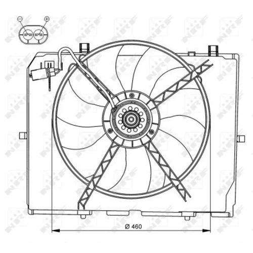 Ventilátor chladenia motora NRF 47066