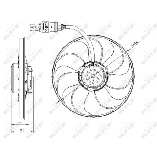 Ventilátor chladenia motora 47393 /NRF/ - obr. 1